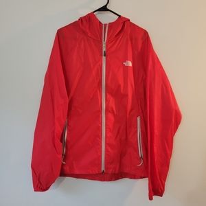 Red Men's  large North Face hooded rain jacket/windbreaker